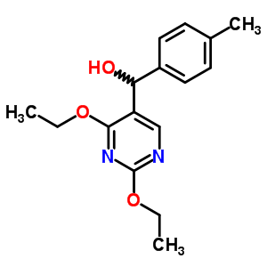 5-Pyrimidinemethanol,2,4-diethoxy-a-(4-methylphenyl)- Structure,93538-19-3Structure