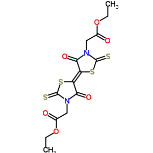 Ethyl 2-[(5e)-5-[3-(ethoxycarbonylmethyl)-4-oxo-2-sulfanylidene-thiazolidin-5-ylidene]-4-oxo-2-sulfanylidene-thiazolidin-3-yl]acetate Structure,93719-13-2Structure