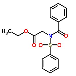 Ethyl 2-(benzenesulfonyl-benzoyl-amino)acetate Structure,93818-52-1Structure