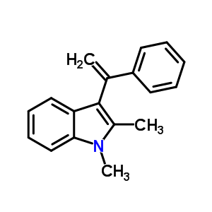 1H-indole,1,2-dimethyl-3-(1-phenylethenyl)- Structure,94004-12-3Structure