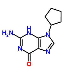 6H-purin-6-one,2-amino-9-cyclopentyl-1,9-dihydro- Structure,94489-24-4Structure