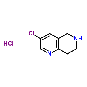 3-Chloro-5,6,7,8-Tetrahydro-1,6-naphthyridine, hydrochloride Structure,944905-57-1Structure