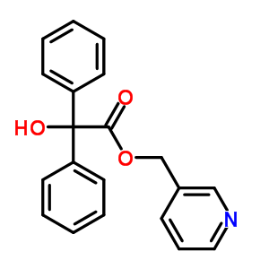 吡啶-3-甲基 2-羟基-2,2-二苯基-乙酸酯结构式_94623-70-8结构式