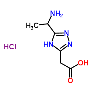 [5-(1-氨基-乙基)-4H-[1,2,4]噻唑-3-基]-乙酸盐酸盐结构式_951625-86-8结构式