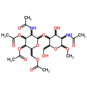 Methyl 2-acetamido-4-O-(2-acetamido-3,4,6-tri-O-acetyl-2-deoxyhexopyranosyl)-2-deoxyhexopyranoside Structure,97242-82-5Structure